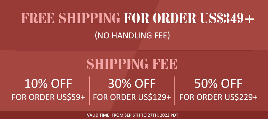 Free Shipping for Order Over $349