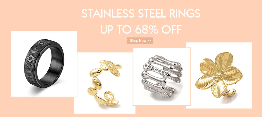 Stainless Steel Rings Up To 68% OFF