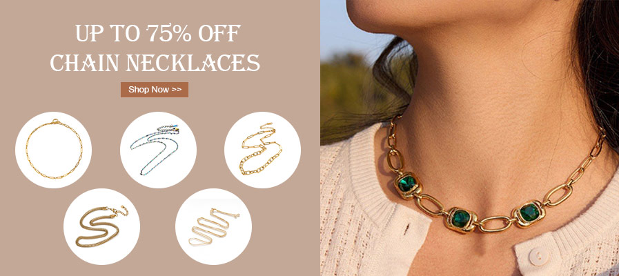 Chain Necklaces Up To 75% OFF