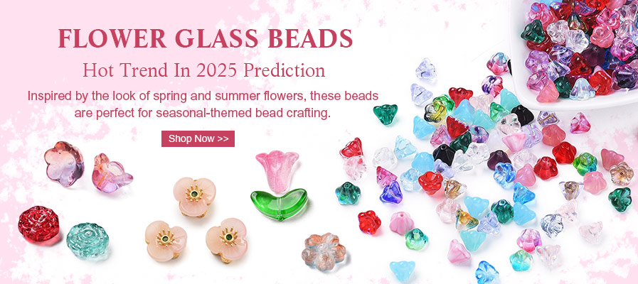 Flower Glass Beads