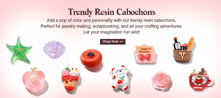 Trendy Resin Cabochons